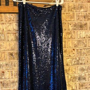 NWT! Gap Sequin Blue Midi Pencil Skirt